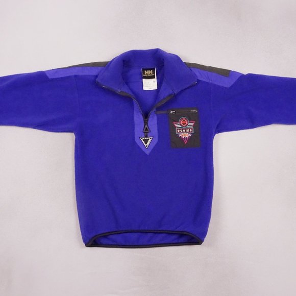 Vintage HH Helly Hansen Equipe Fleece Ski Pullover Men S 34 36 Purple Embroidery - Picture 4 of 5